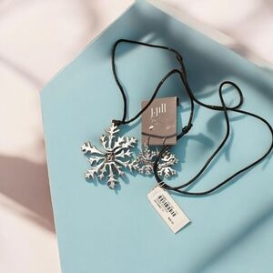 J. Jill Silver Snowflake Pendant Set
